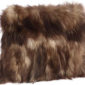 FRAY I.D Raccoon Mix Real Fur Rare Clutch Bag